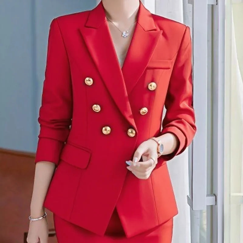 Women's Tailored Blazer with Peak Lapels | Double Breasted