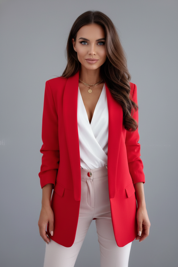 Women's Tailored Blazer with Shawl Lapel | Open Front