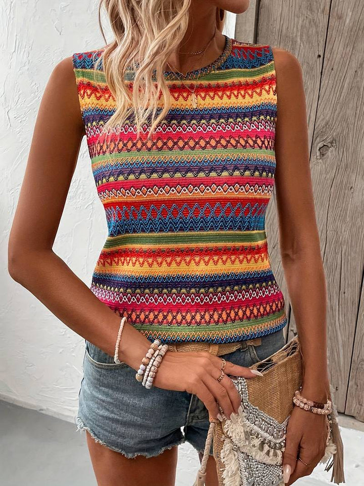 Women's Tank Top with Aztec Print | Boho