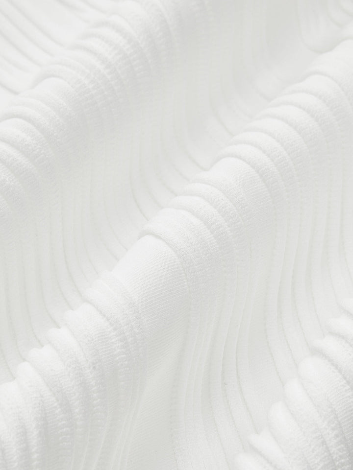 Women's Tank Top with Wave Texture | Round Neck