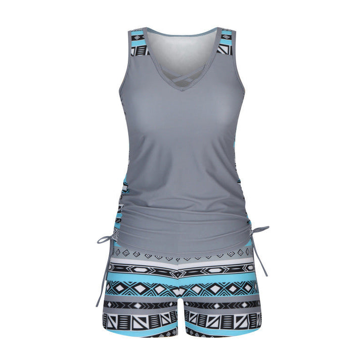 Women's Tankini with Shorts | Criss-Cross Neck