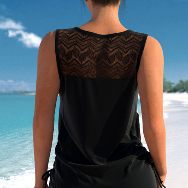 Women's Tankini with Shorts | Criss-Cross Neck