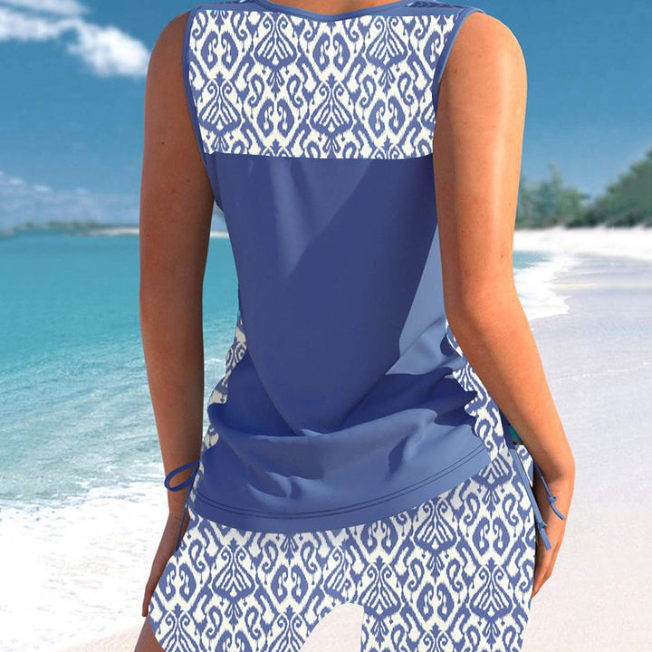 Women's Tankini with Shorts | Criss-Cross Neck