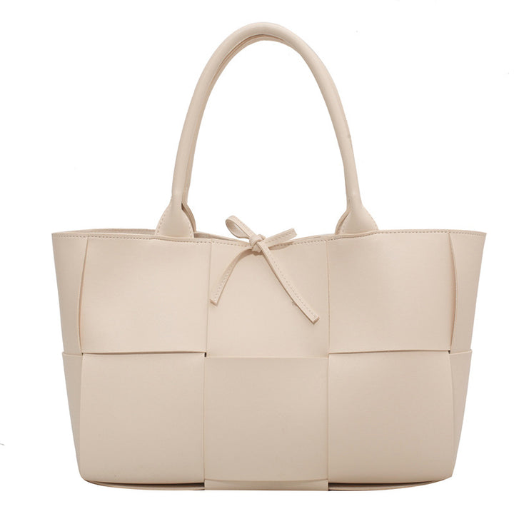 Women's Tote Bag Basket with Panel & Bow Tie | Everyday Work