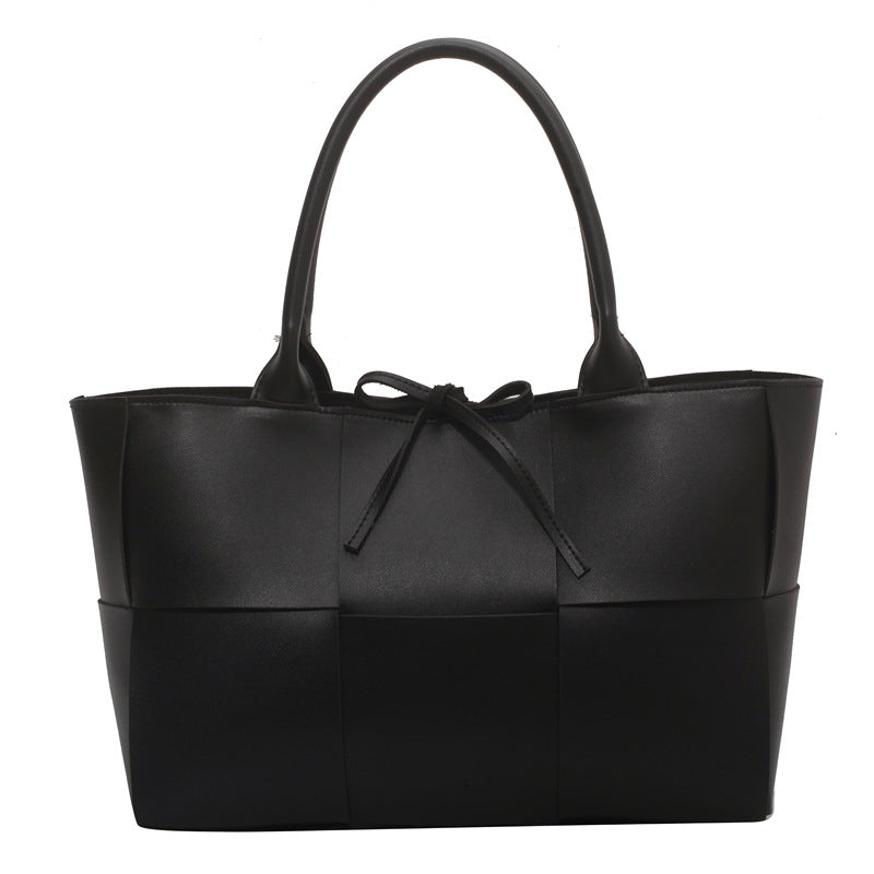 Women's Tote Bag Basket with Panel & Bow Tie | Everyday Work