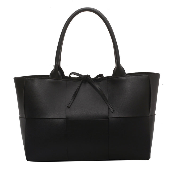 Women's Tote Bag Basket with Panel & Bow Tie | Everyday Work