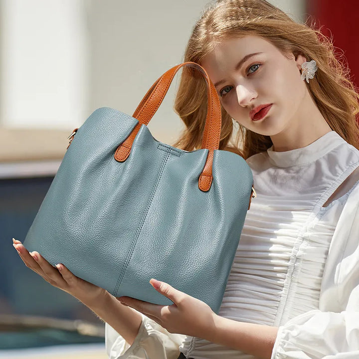 Women's Tote Bag with Contrast Handles | Work