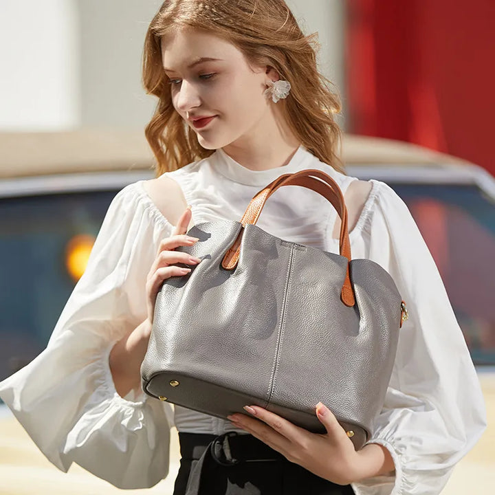 Women's Tote Bag with Contrast Handles | Work