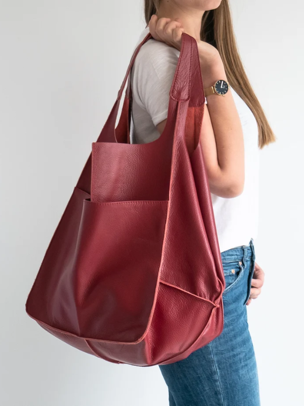 Women's Tote Bag with Front Pocket | Slouchy Hobo