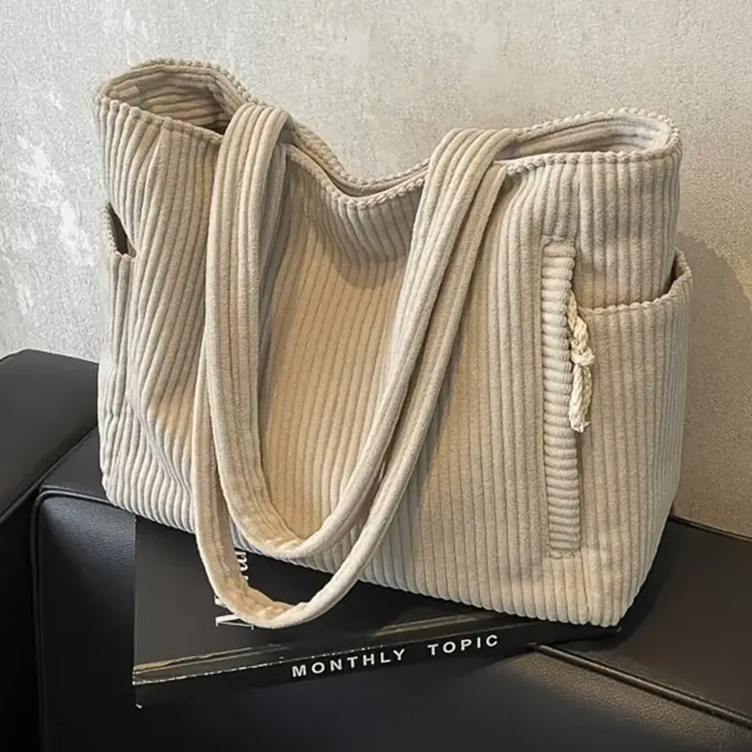 Women's Tote Bag with Side Pockets | Shoulder Bag