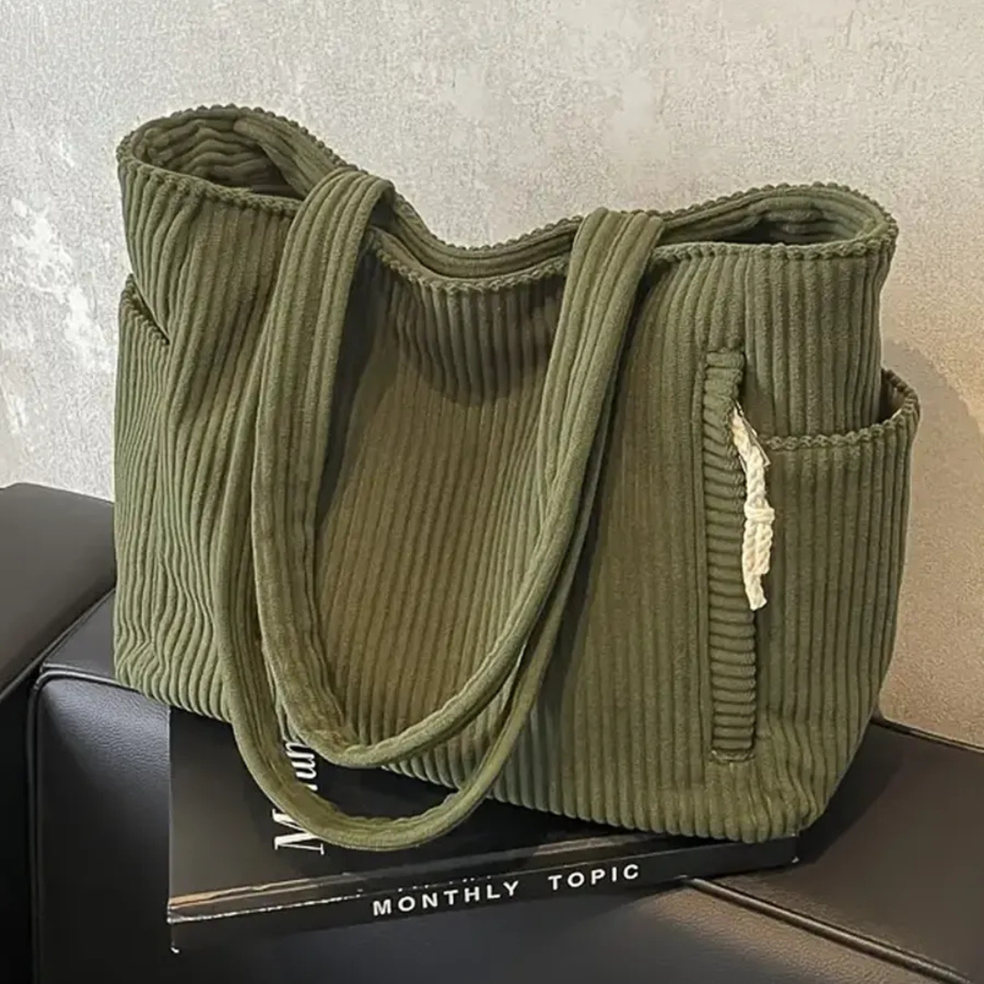 Women's Tote Bag with Side Pockets | Shoulder Bag