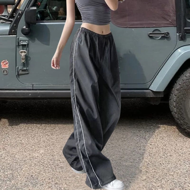 Women's Track Pants with Side Stripe | Baggy