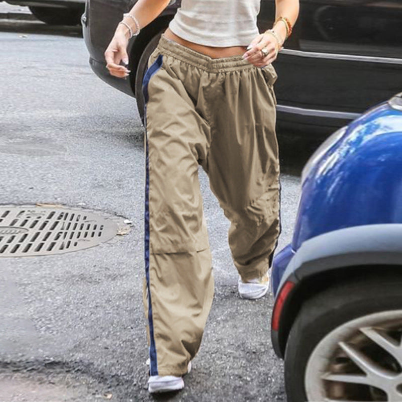 Women's Track Pants with Side Stripe | Wide Leg