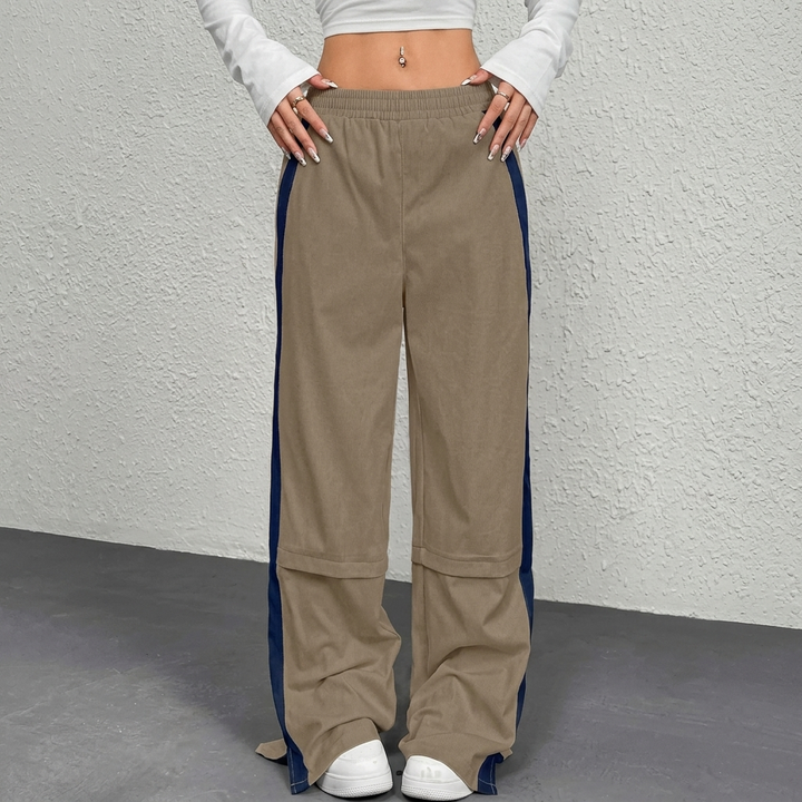 Women's Track Pants with Side Stripe | Wide Leg
