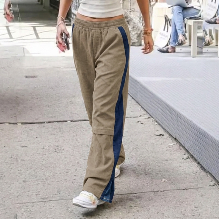 Women's Track Pants with Side Stripe | Wide Leg