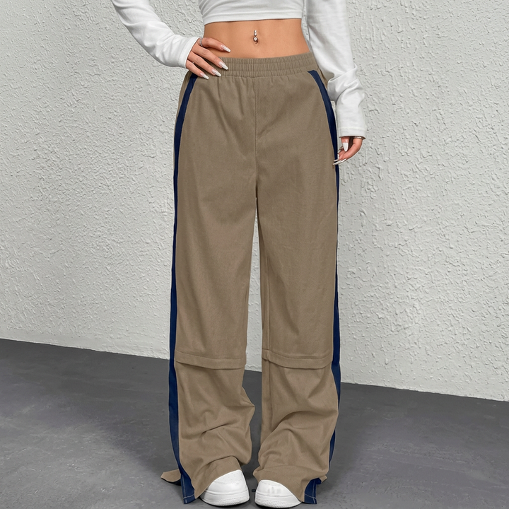 Women's Track Pants with Side Stripe | Wide Leg