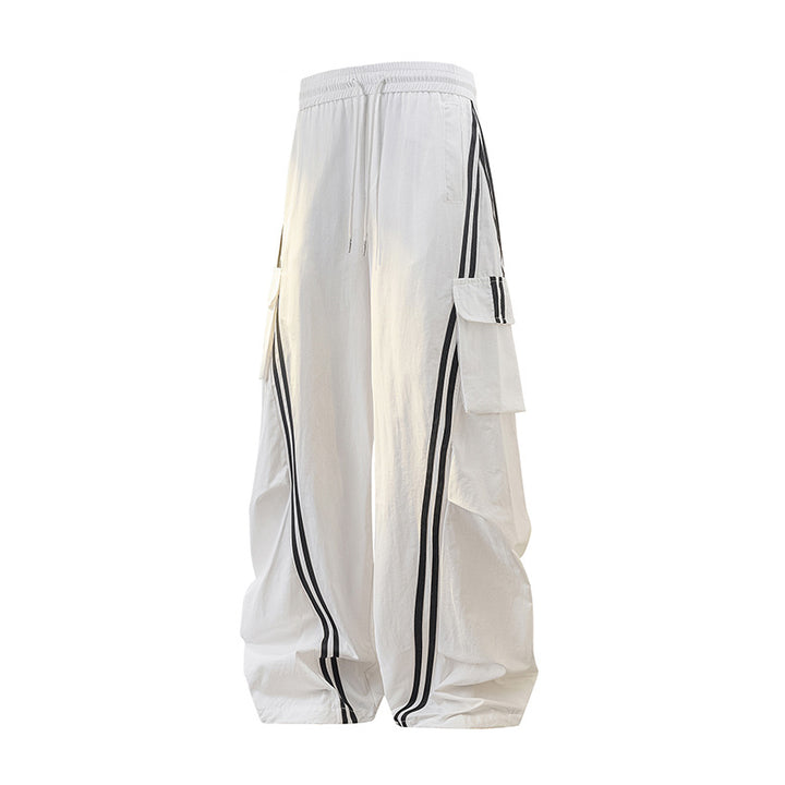 Women's Trackpants with Side Stripes & Drawstring Waist | Baggy