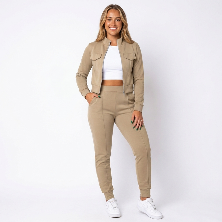 Women's Tracksuit with Zip Up Top & Joggers | Matching Set