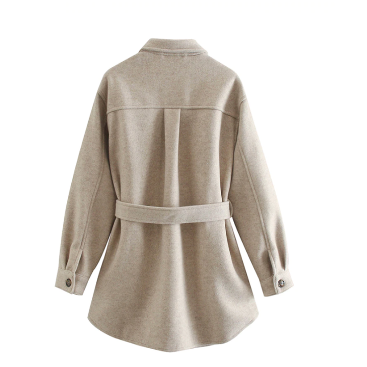 Women's Trench Coat Belted Button Front | Long Style