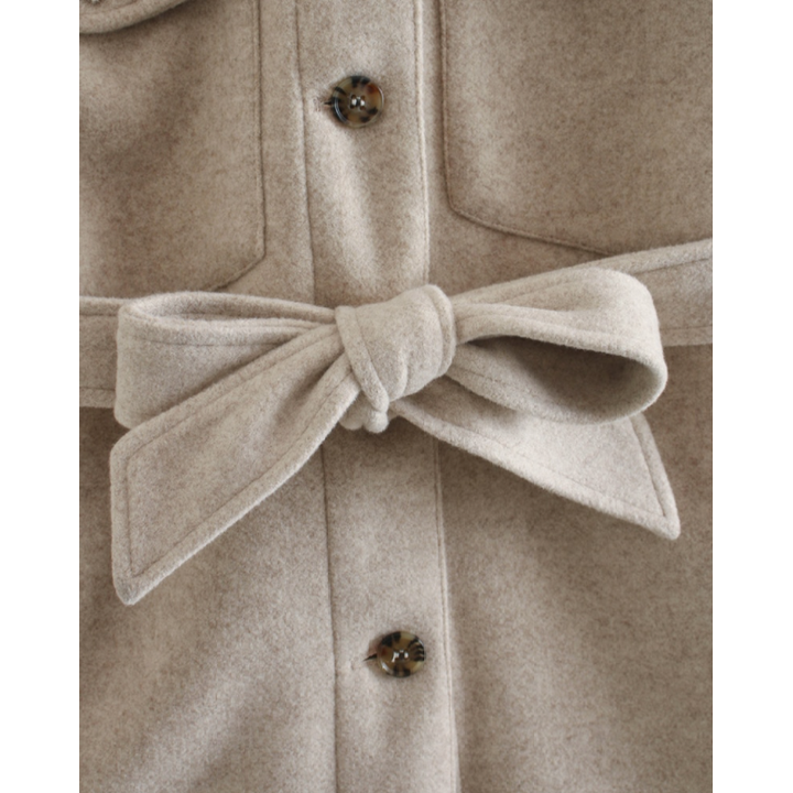Women's Trench Coat Belted Button Front | Long Style