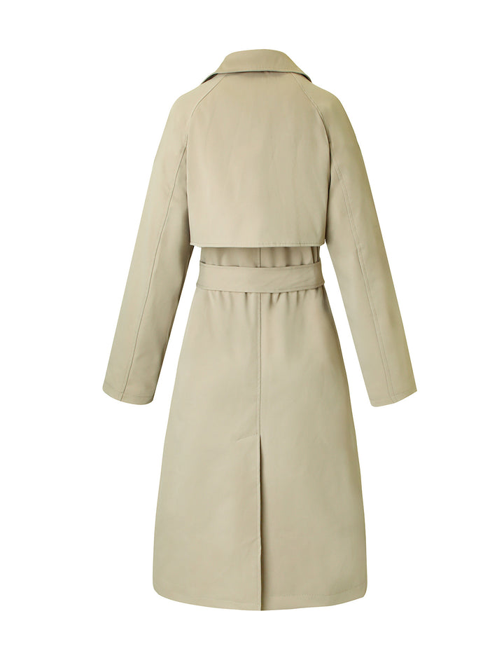 Women's Trench Coat with Button Front | Collar