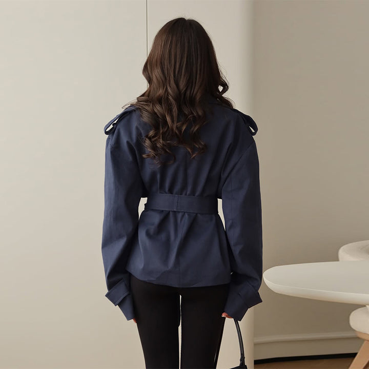 Women's Trench Coat with Self Tie Belt | Oversized