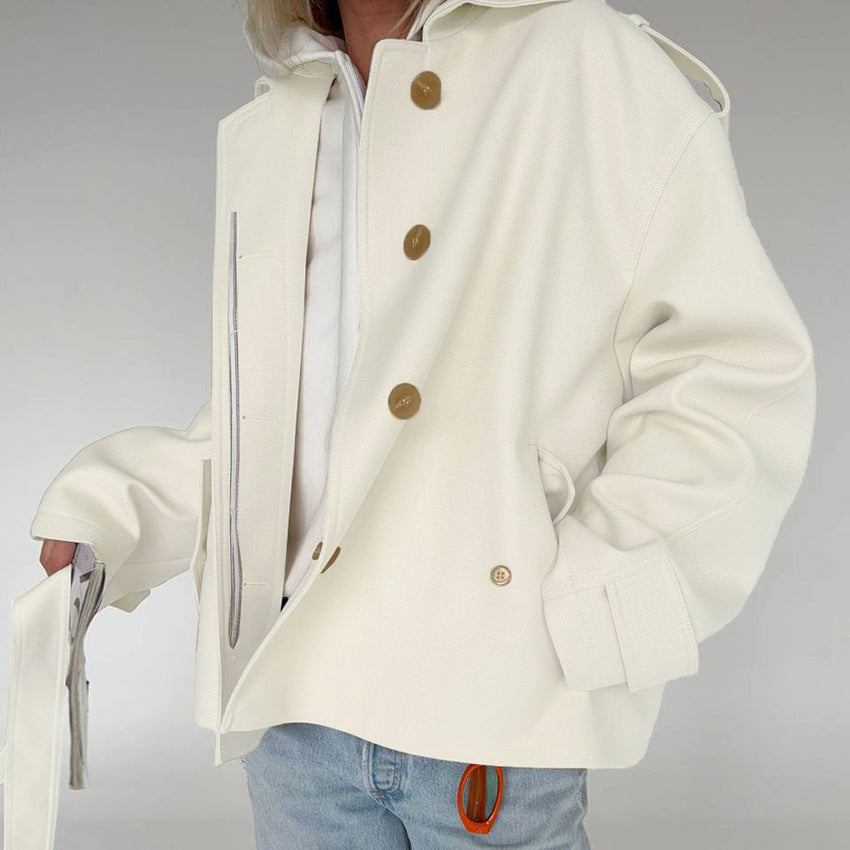 Women's Trench Coat with Tie Belt | Oversized