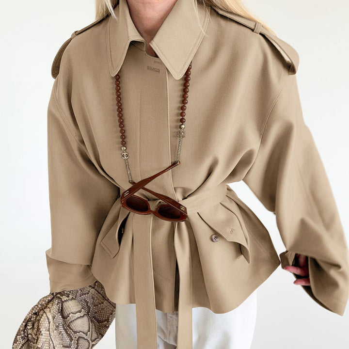 Women's Trench Coat with Tie Belt | Oversized
