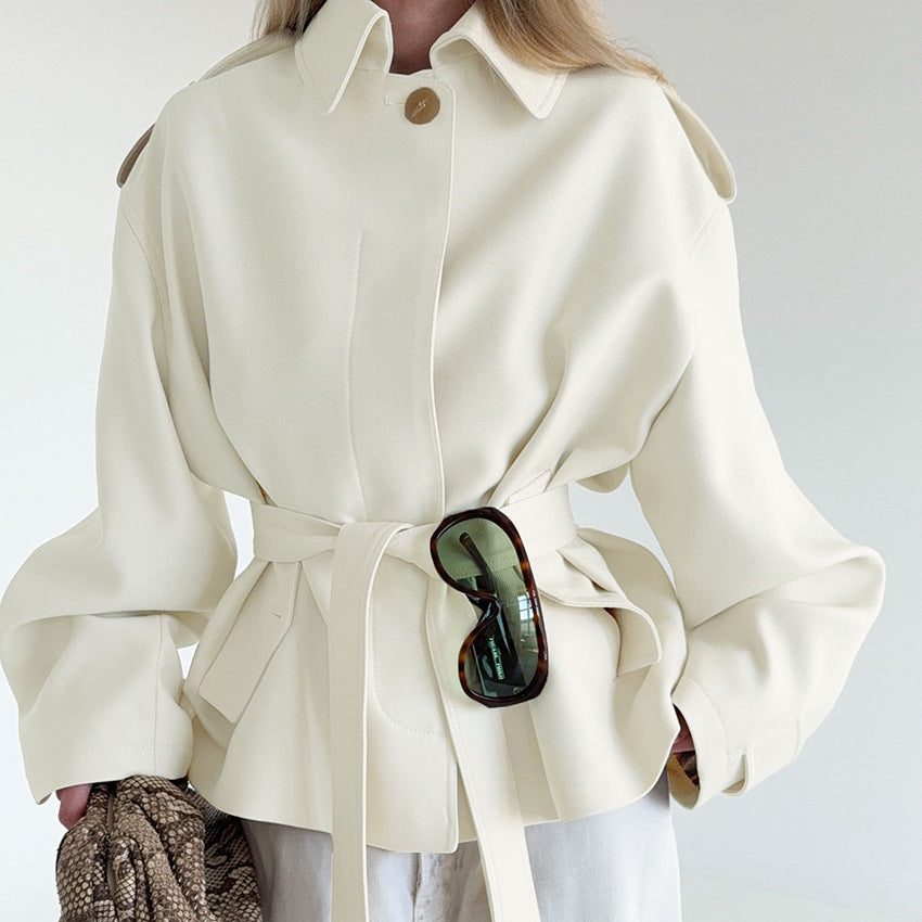 Women's Trench Coat with Tie Belt | Oversized