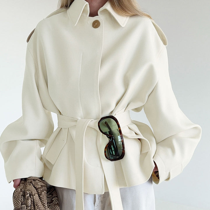 Women's Trench Coat with Tie Belt | Oversized