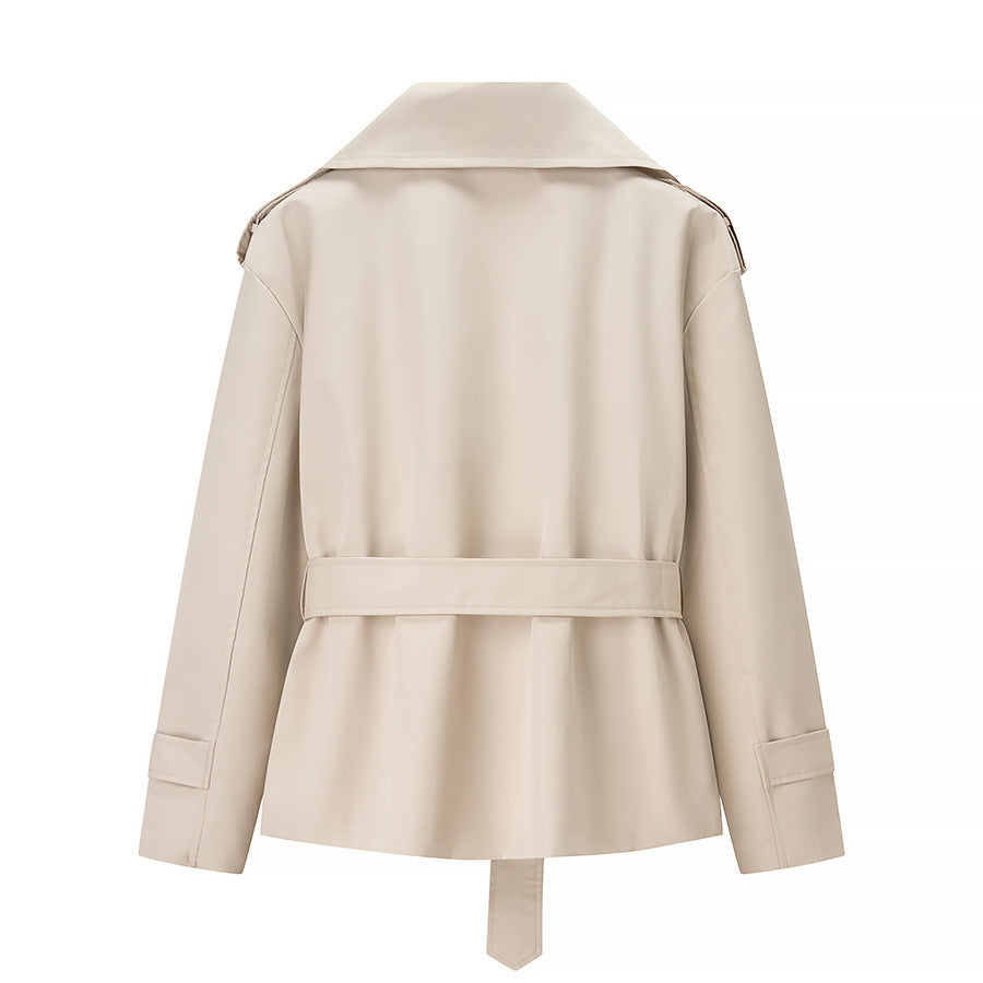 Women's Trench Coat with Tie Belt | Wide Lapel