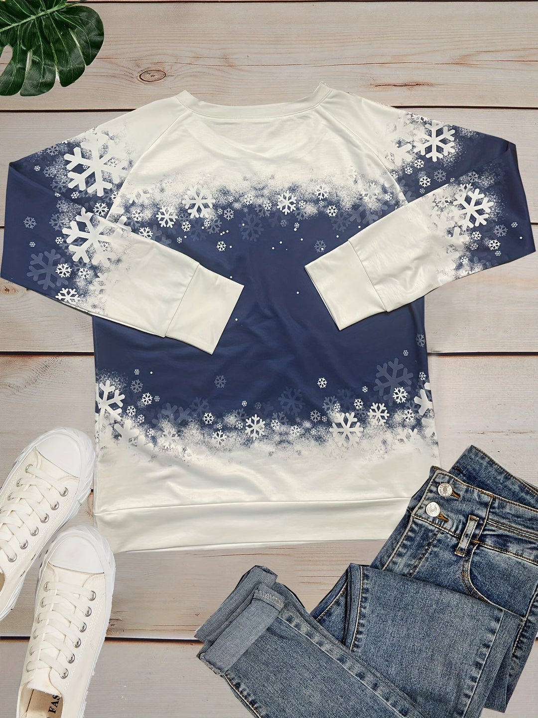 Women's Ugly Xmas Jumper with Cat Print | Crew Neck
