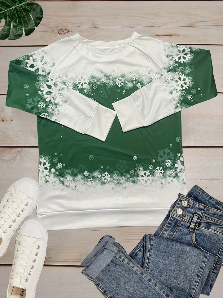 Women's Ugly Xmas Jumper with Cat Print | Crew Neck