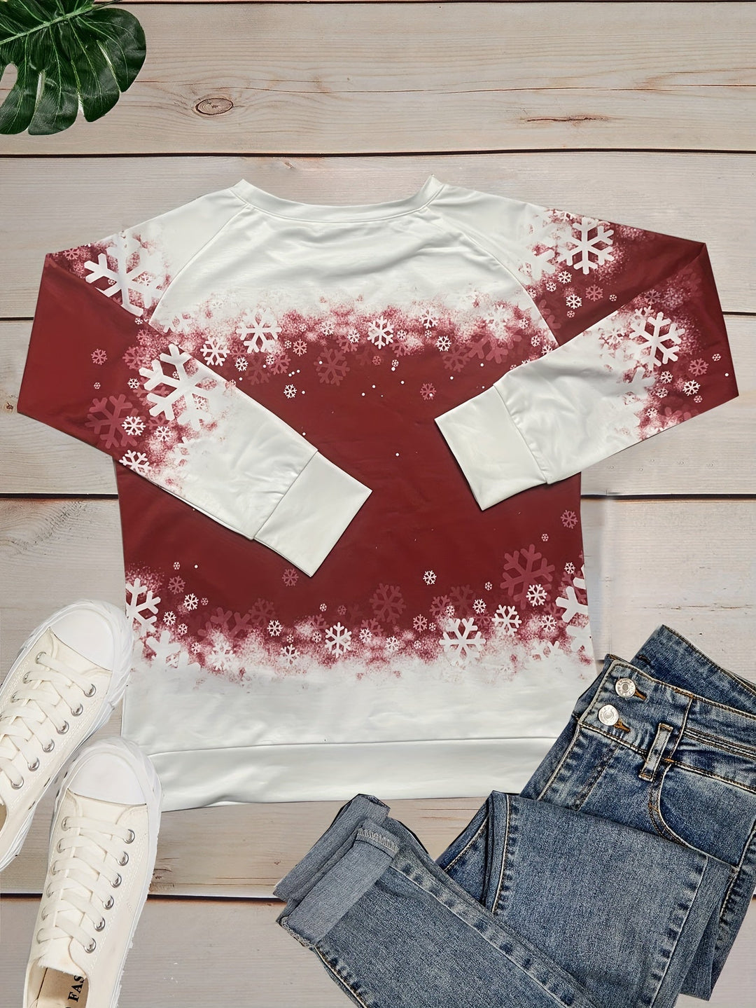 Women's Ugly Xmas Jumper with Cat Print | Crew Neck