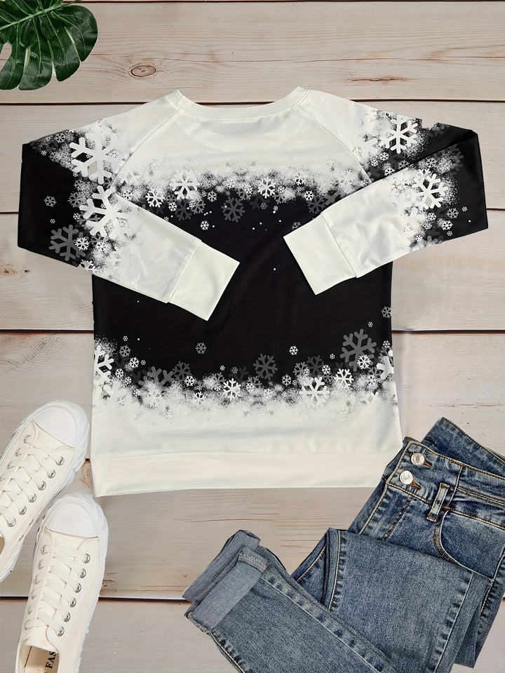 Women's Ugly Xmas Jumper with Cat Print | Crew Neck