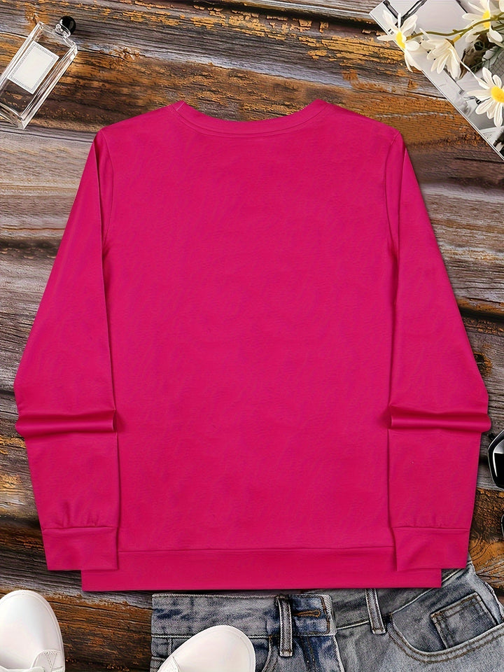 Women's Ugly Xmas Jumper with Santa Graphic | Crew Neck