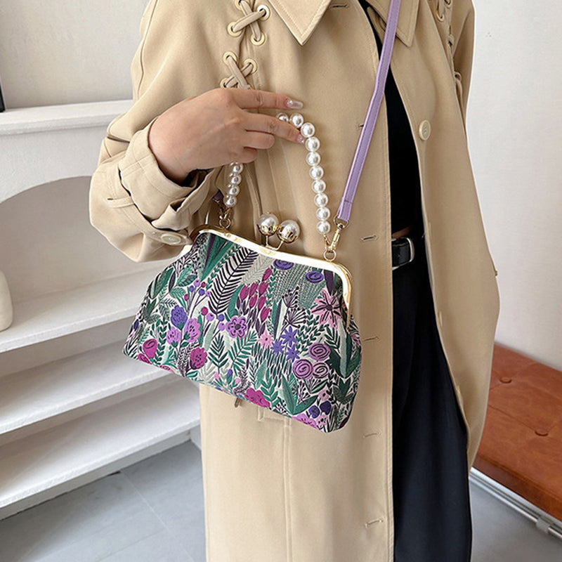 Women's Vintage Style Handbags with Floral Print | Crossbody