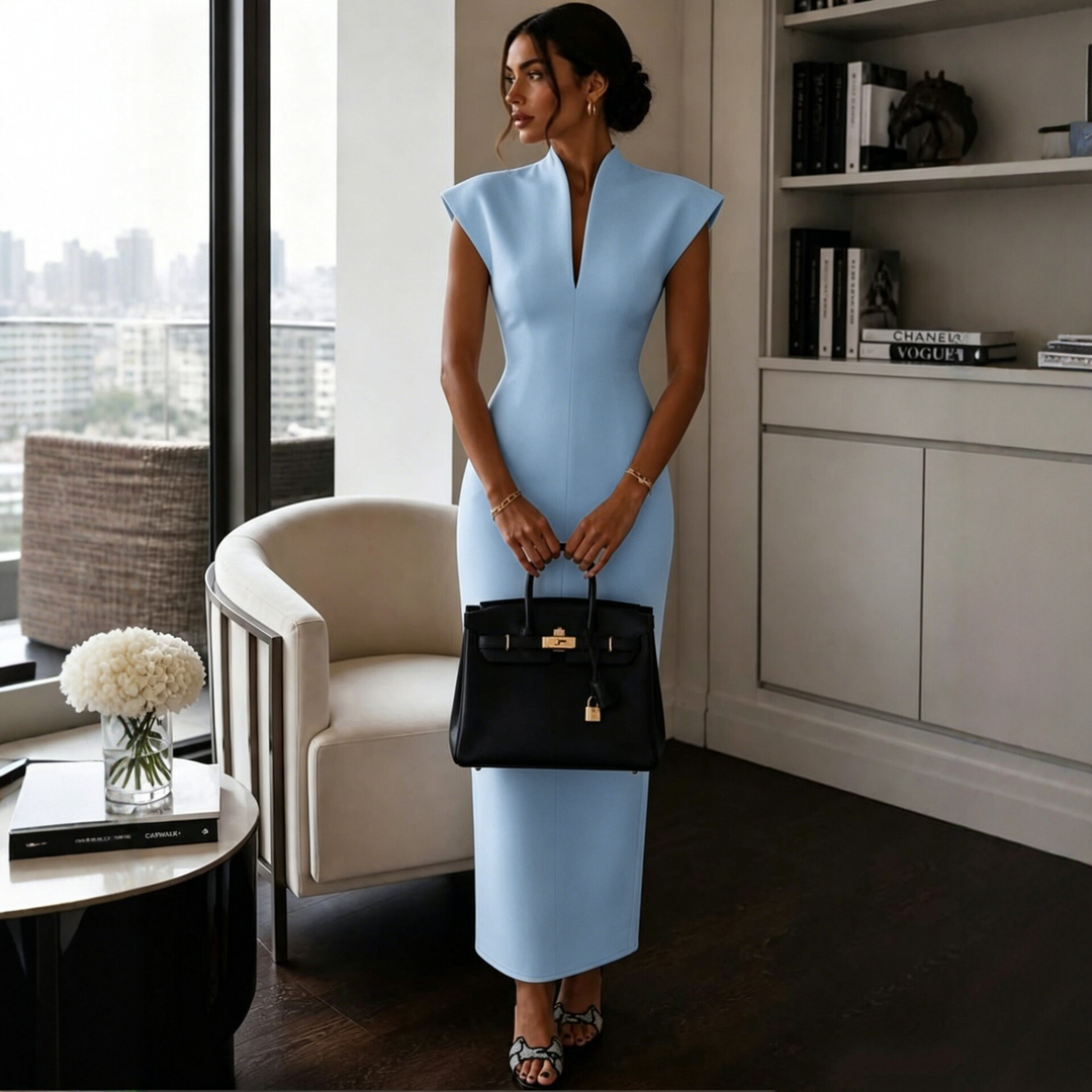 Women's Wedding Guest Dress V-Neck | Midi