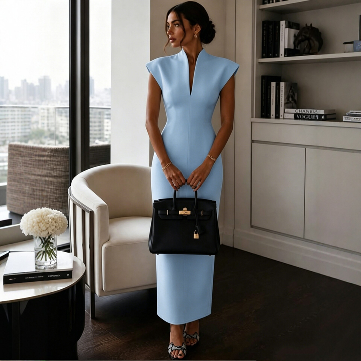 Women's Wedding Guest Dress V-Neck | Midi