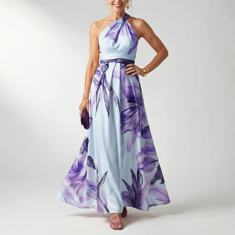 Women's Wedding Guest Dress with Floral Design | Maxi