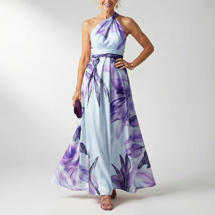Women's Wedding Guest Dress with Floral Design | Maxi