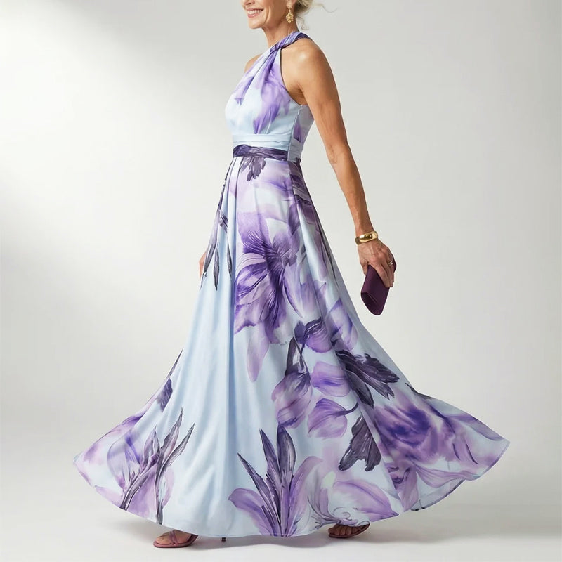 Women's Wedding Guest Dress with Floral Design | Maxi