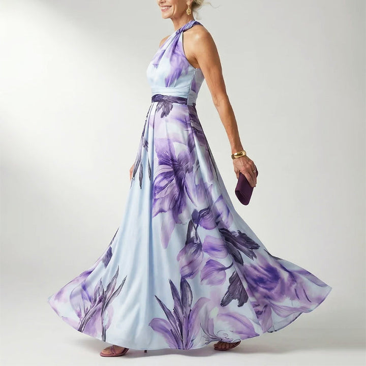Women's Wedding Guest Dress with Floral Design | Maxi