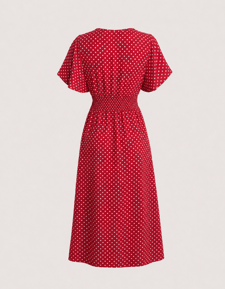 Women's Wedding Guest Dress Wrap Polka Dot | Midi