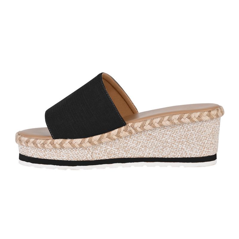 Women’s Wedges Slip On with Espadrille Sole & Open Toe | Summer