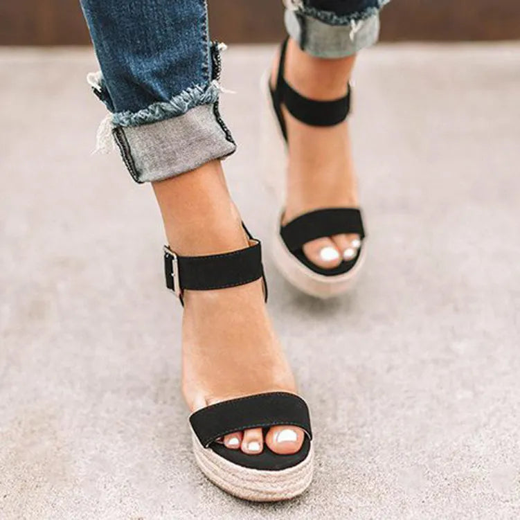 Women’s Wedges with Ankle Strap & Espadrille Sole | Summer