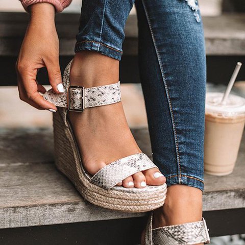 Women’s Wedges with Ankle Strap & Espadrille Sole | Summer