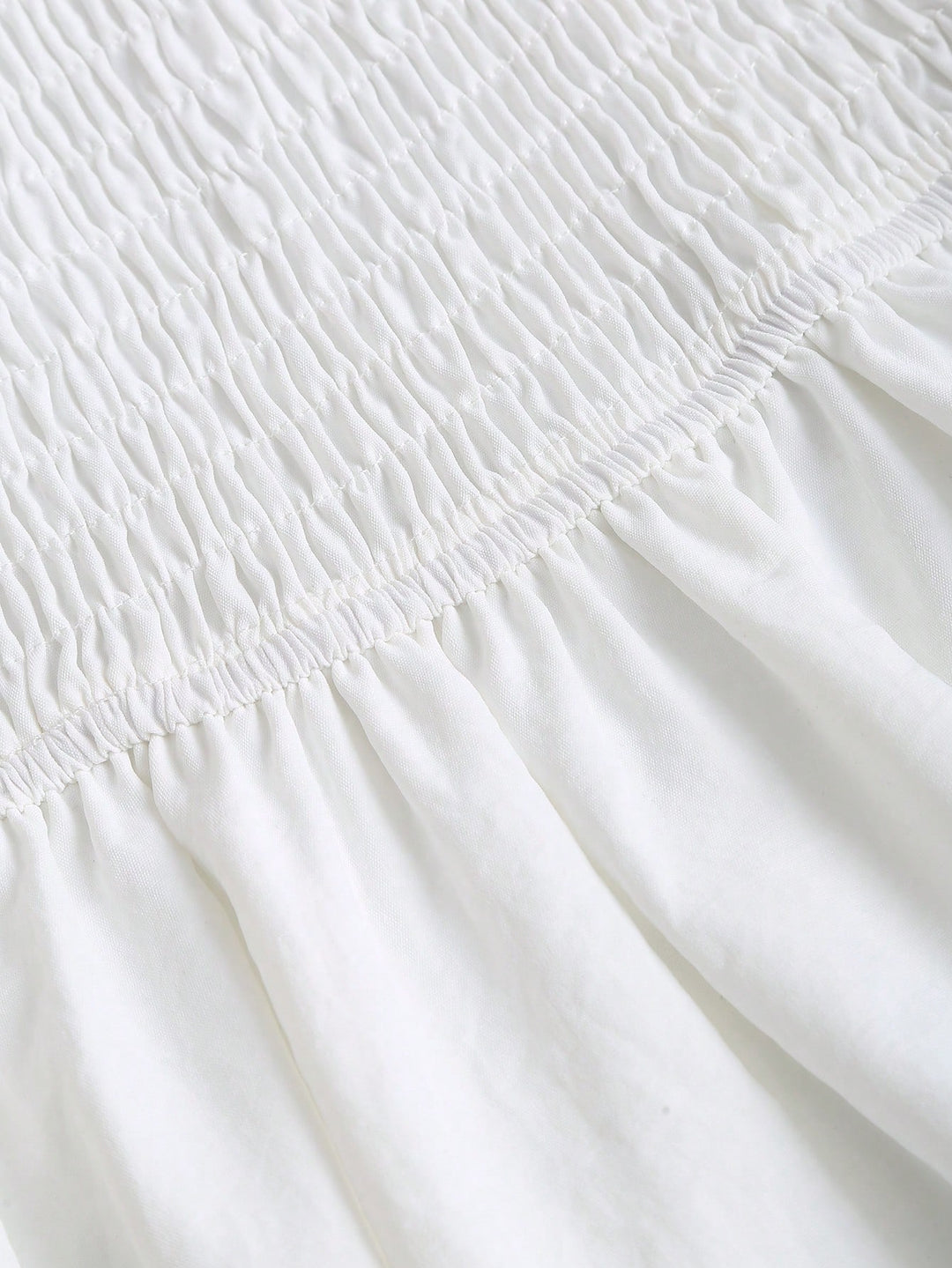 Women's White Dress with Cold Shoulder | Tiered Mini