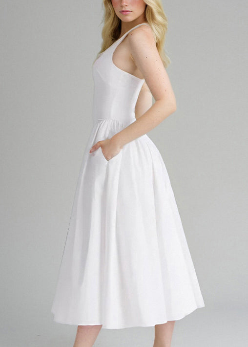 Women's White Dress with Halter Neck | Formal