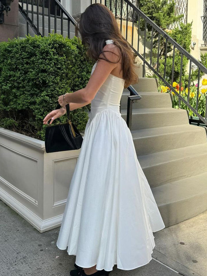Women's White Dress with Halter Neck | Formal